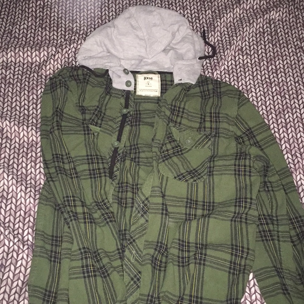 3 for 20$ Green flannel jacket with hood